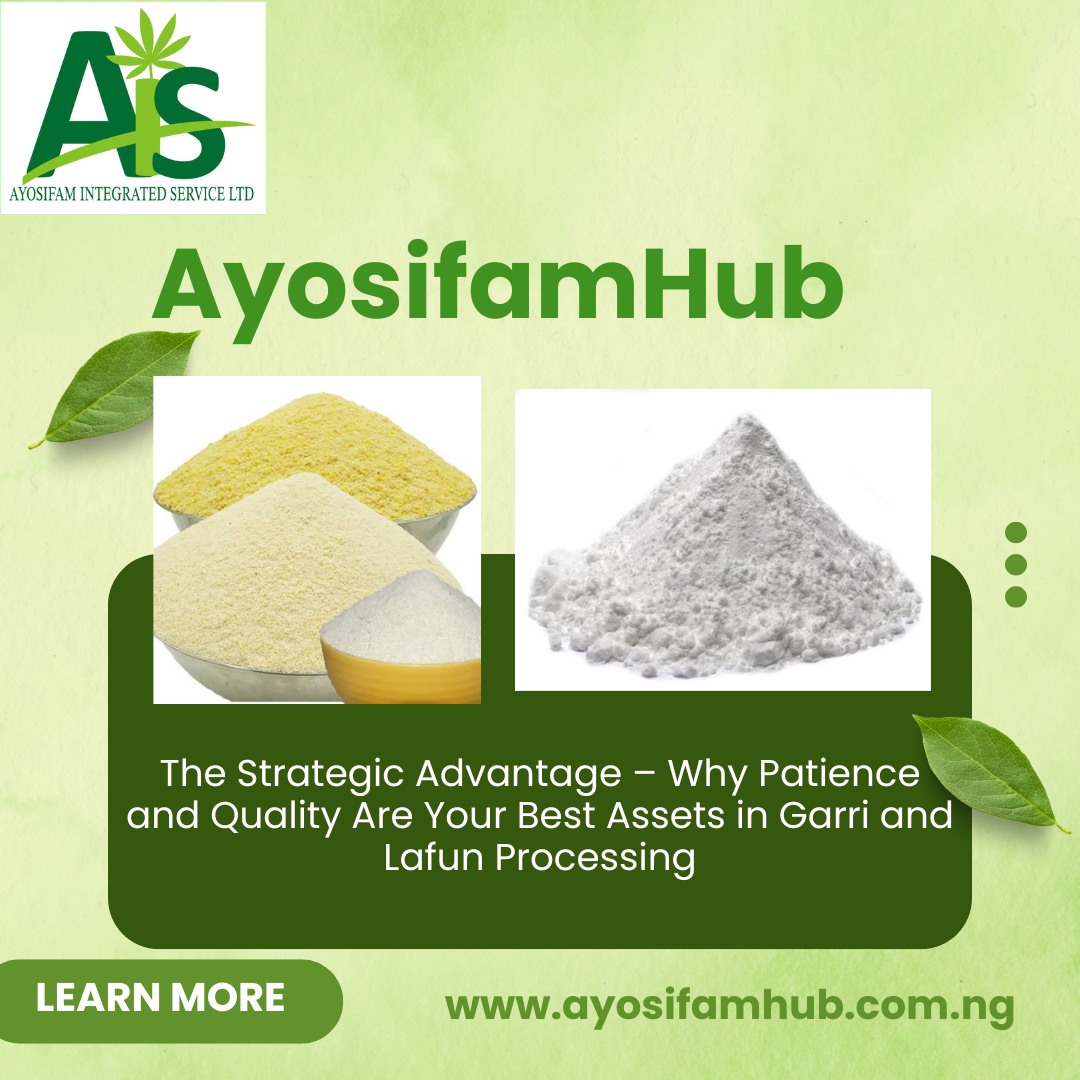AyosifamHub: The Strategic Advantage – Why Patience and Quality Are Your Best Assets in Garri and Lafun Processing