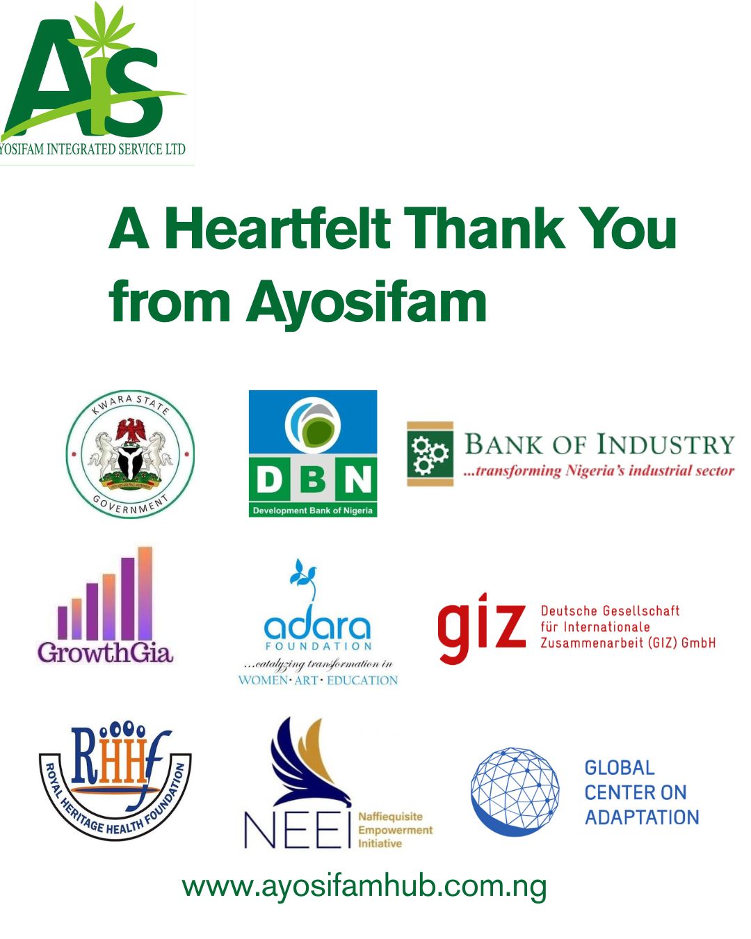 A Heartfelt Thank You from Ayosifam