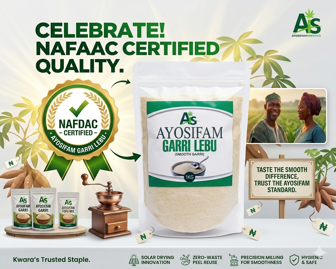 Ayosifam Garr Lebu NAFDAC Approval secured
